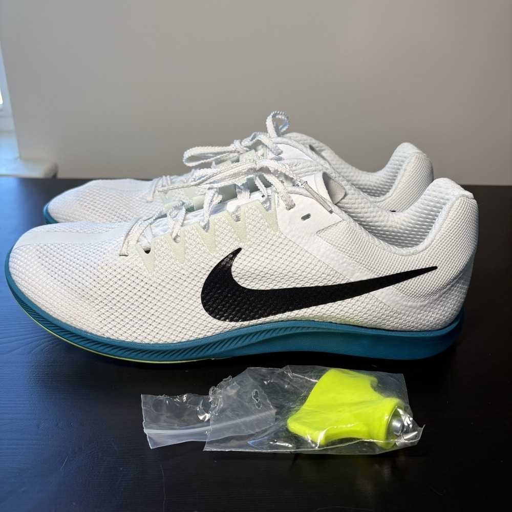 Nike Zoom Rival Distance Track Spikes White Spruce FZ9653-102 Men's SZ 12.5 NEW